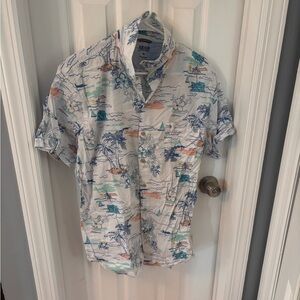 Izod Tropical Print Button-Down Shirt